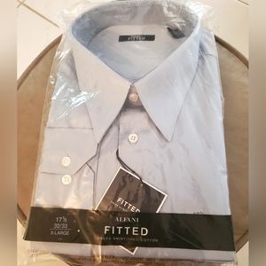 Alfani Fitted Dress Shirt Men Size 17 1/2
